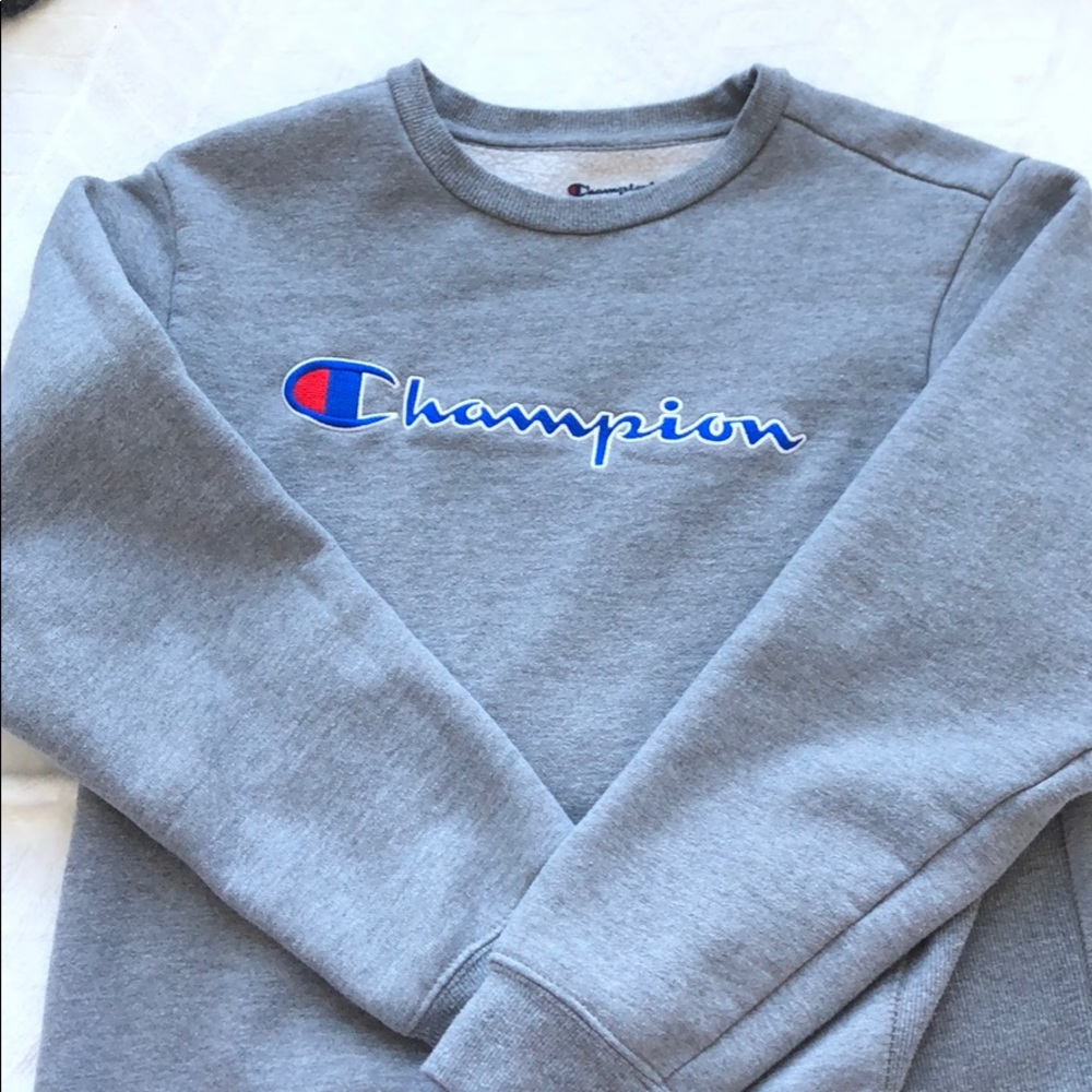 Gray champion hoodie. Never worn.